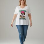 T-Shirt Grande Taille “Champions” Ours Baseball – Esprit Casual & Sport Chic