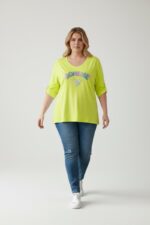 T-Shirt Fluide Bonne Mine Cœur Brodé & Strass – Esprit Fun & Lumineux