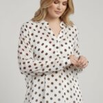 Blouse Grande Taille À Pois Fluides – Esprit Chic & Féminin