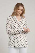 Blouse Grande Taille À Pois Fluides – Esprit Chic & Féminin
