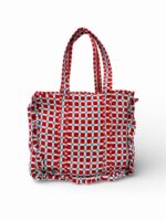 Sac Cabas En Coton Imprimé Vichy Fleuri – Image 6