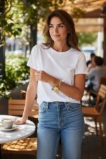 Bracelet Porcelaine Doré & Charms Méditerranéens