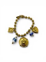 Bracelet Porcelaine Doré & Charms Méditerranéens – Image 2