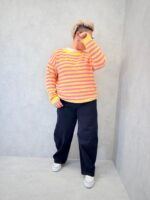 Pull Rayé Grande Taille En Maille Douce – Esprit Coloré & Coupe Confort