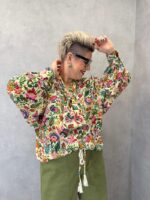 Blouse Fluide Grande Taille À Imprimé Floral Multicolore & Col Noué – Image 4