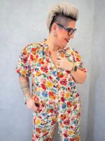 Blouse Fleurie Grande Taille Coupe Fluide – Imprimé Multicolore Lumineux