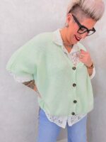 Gilet Maille Douce Col V Manches Courtes – Grande Taille – Image 9