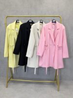 Veste Tailleur Ceinturée Fluide – Grande Taille – Image 3