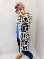 Veste Longue En Crochet Graphique Grande Taille – Image 4