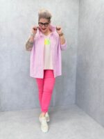 Chemise Oversize Rayée Grande Taille Détail Brodé Coloré