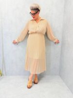 Robe Longue Plissée En Voile Fluide Grande Taille