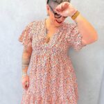 Robe Imprimée Fleurie Grande Taille – Décolleté V & Coupe Empire Fluide