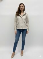 Veste À Capuche En Simili Cuir Doux – Image 2