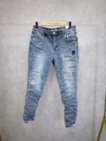 Jean Denim Stretch Patchwork Brodé – Image 2