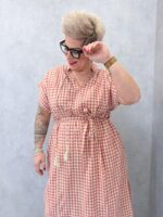 Robe Longue Vichy Fluide – Coupe Ample Grande Taille – Image 4