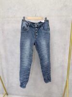 Jean Denim Stretch Boutons Bijoux Esprit Casual Chic – Image 2