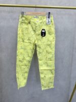 Pantalon Denim Stretch Jaune Imprimé Floral – Image 3
