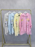 Chemise Oversize Rayée Imprimé Fun – Esprit Pop & Tendance – Image 2