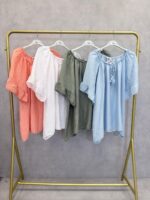 Tunique Fluide À Col Froncé Grande Taille – Image 3