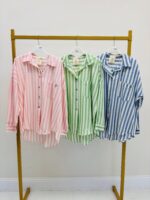 Chemise À Grosses Rayures Style Casual Chic – Image 2