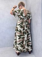 Robe Longue Imprimé Feuillage Élégant – Grande Taille – Image 5
