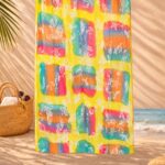 Foulard Coton Imprimé Estival Motifs Marins Multicolores