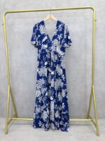 Robe Longue Grande Taille Imprimé Floral Élégant – Image 3