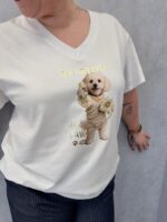 T-Shirt Imprimé "My Therapist Has Paws" – Grande Taille – Image 2