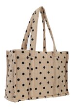 Sac Cabas En Coton Matelassé À Pois Esprit Riviera – Image 3
