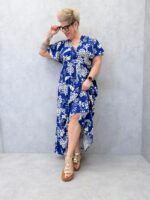 Robe Longue Grande Taille Imprimé Floral Élégant