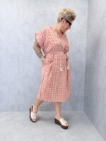 Robe Longue Vichy Fluide – Coupe Ample Grande Taille – Image 5