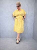 Robe Longue Vichy Fluide – Coupe Ample Grande Taille