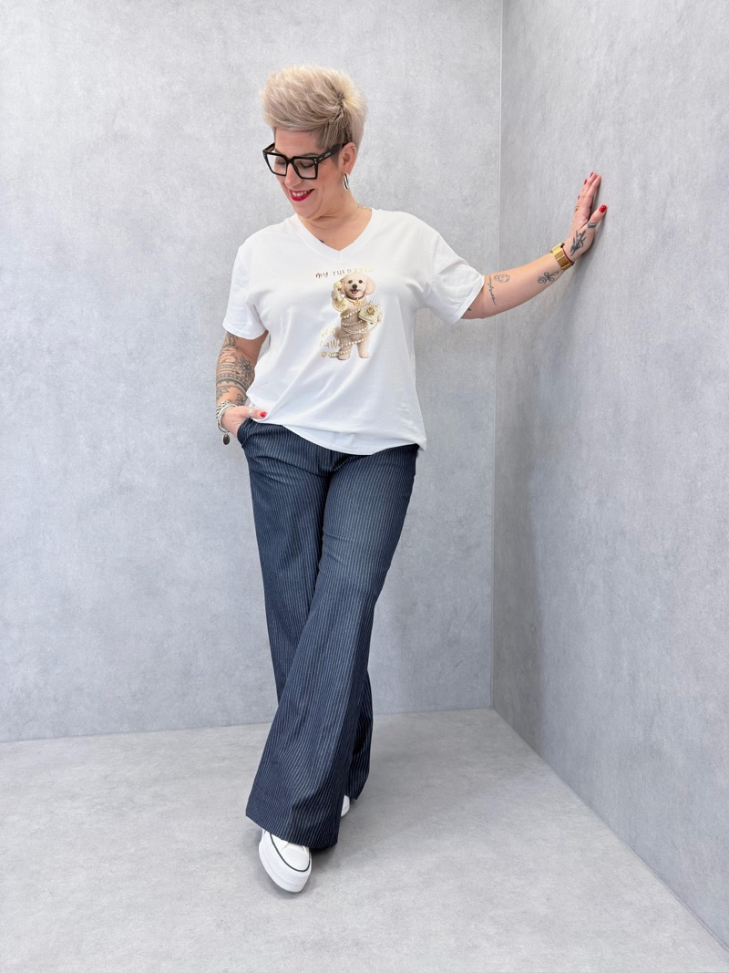 3b81c296-2496-48c1-8113-5a1d8efce342 T-Shirt Imprimé "My Therapist Has Paws" – Grande Taille – Image 1