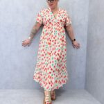 Robe Longue Grande Taille Imprimé Floral Romantique