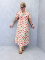 Robe Longue Grande Taille Imprimé Floral Romantique
