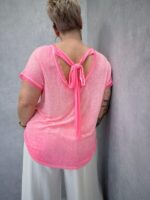 T-Shirt Fluide Dentelle Dos Noué – Image 8