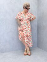 Robe Longue Grande Taille Imprimé Floral Romantique – Image 3