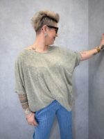 Tunique Oversize En Coton Effet Dévoré – Confort Léger & Couleurs Estivales – Image 4