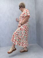 Robe Longue Grande Taille Imprimé Floral Romantique – Image 4