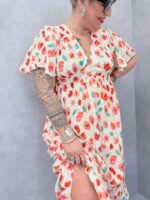 Robe Longue Grande Taille Imprimé Floral Romantique – Image 2