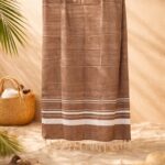 Fouta Coton Tissé Esprit Plage Méditerranéenne