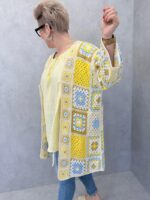 Gilet Crochet Patchwork Bohème Grande Taille – Image 3