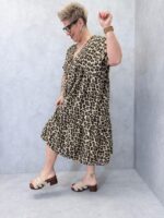 Robe Longue Léopard en Gaz de Coton – Image 3