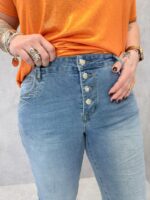 Jean Denim Stretch Boutons Bijoux – Image 2