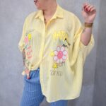 Chemise Oversize Rayée Imprimé Fun – Esprit Pop & Tendance