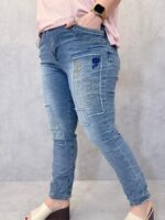 Jean Denim Stretch Patchwork Brodé