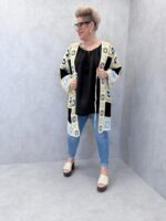 Gilet Crochet Patchwork Bohème Grande Taille – Image 9