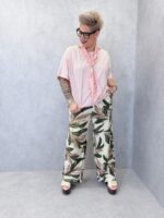 T-Shirt Grande Taille Avec Écharpe Imprimée Amovible – Image 8