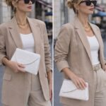 Pochette Élégante Effet Martelé Convertible