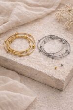 Bracelet Jonc Minimaliste À Perles Métalliques – Image 2